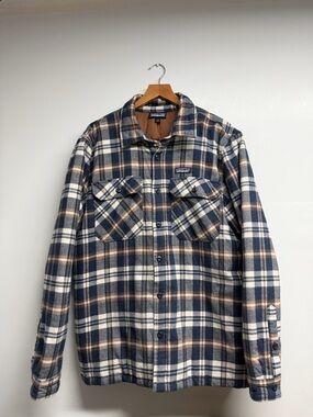 Patagonia Fjord Flannel Shirt Insulated Organic Cotton Midweight Mens Size Large